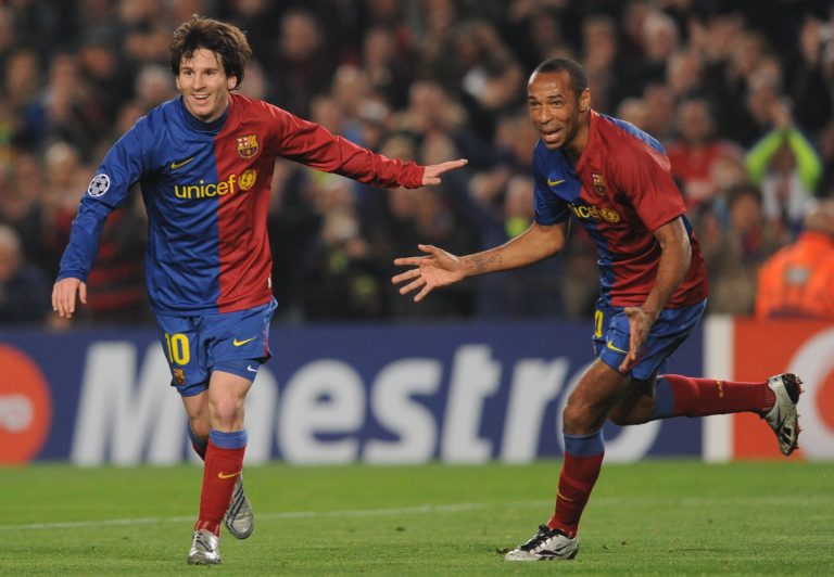 Messi was starstruck after meeting Thierry Henry for the first time in the Barcelona dressing room