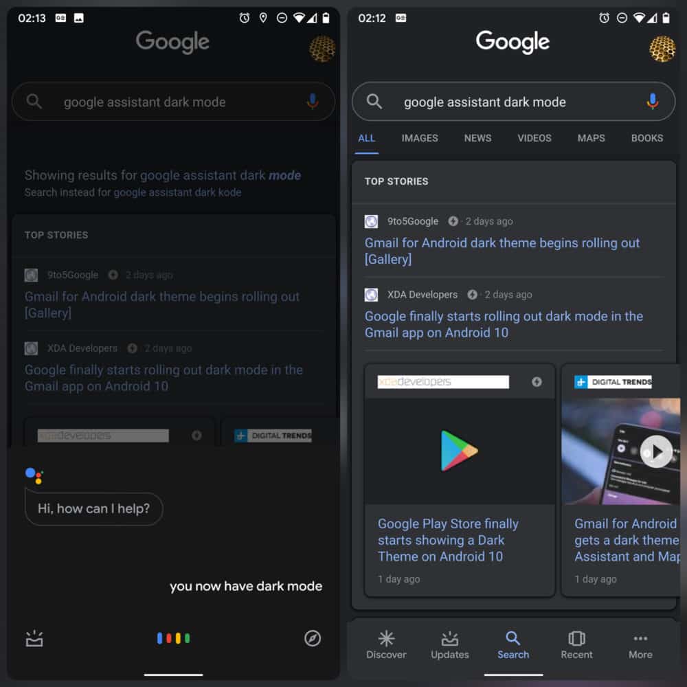 Google assistant dark mode 1000x1000 1 Google App & Assistant gets Dark Mode support