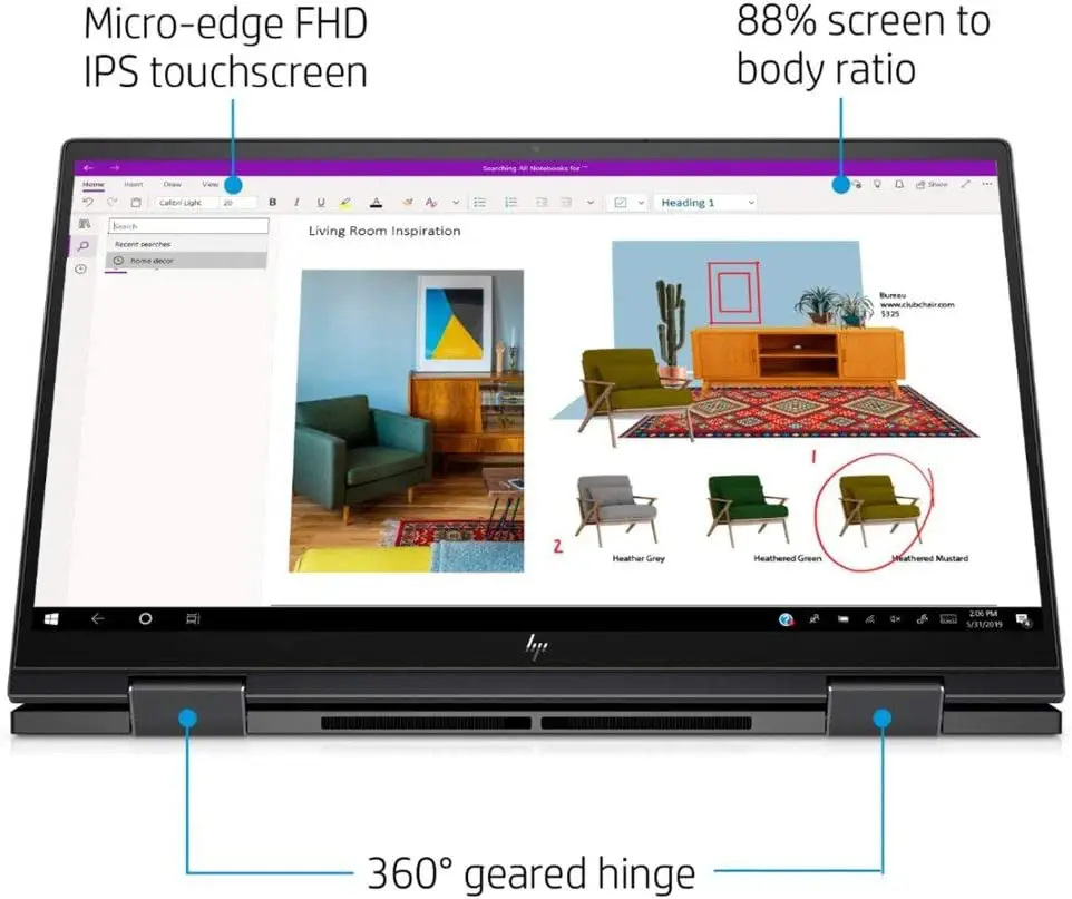 HP Envy x360 2-in-1 Laptop with AMD Ryzen 5 4500U, 8GB RAM & 256GB SSD available on Amazon