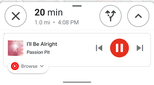 Google Maps for Android to support Youtube Music while navigating
