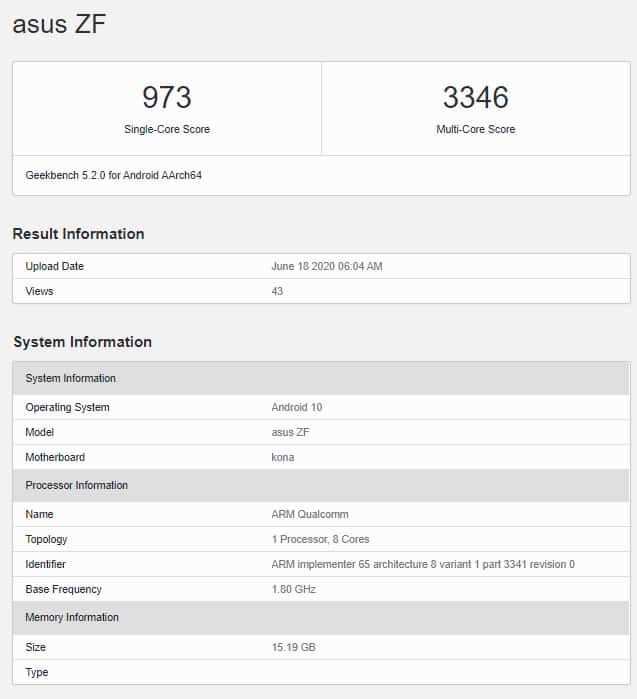 An ASUS smartphone with Snapdragon 865 Plus scores the highest score on Geekbench