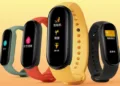 MI Band 5 showing color options and larger color display