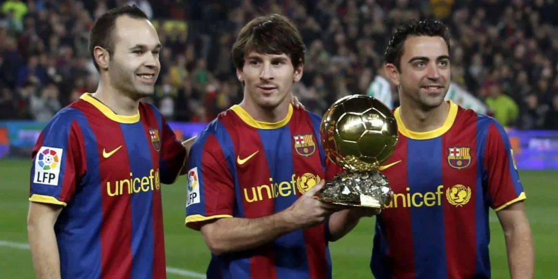messi iniesta xavi barcelona