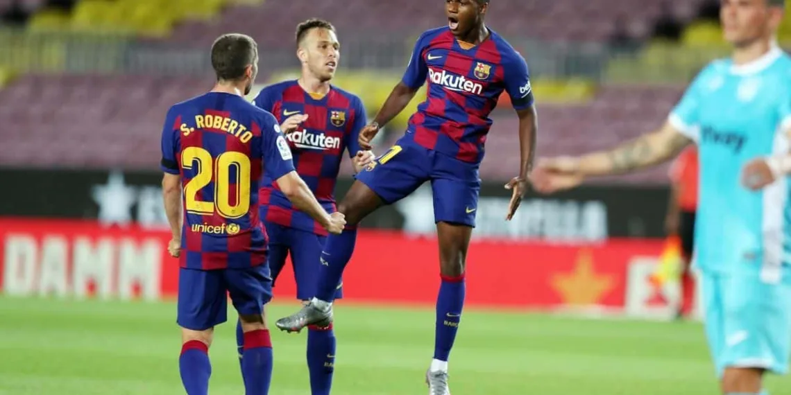 Ansu Fati and Riqui Puig show their talent in the match against Leganes