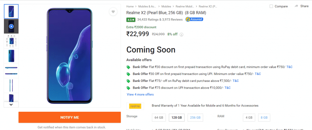 Annotation 2020 07 19 034747 1 Realme X2 with 256GB storage and 8GB RAM launched in India at Rs.22,999