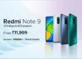 Redmi Note 9 launched in India starting from Rs.11,999