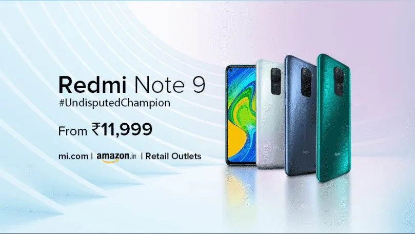 Redmi Note 9 launched in India starting from Rs.11,999