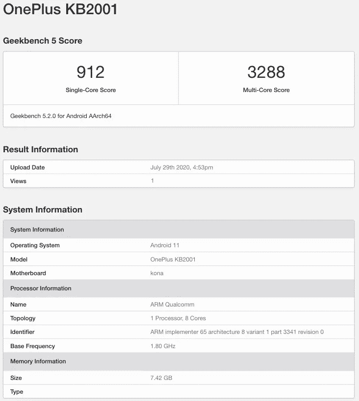 Annotation 2020 07 29 201112 2 New OnePlus phone spotted in Geekbench with Snapdragon 865 processor, might be OnePlus 8T