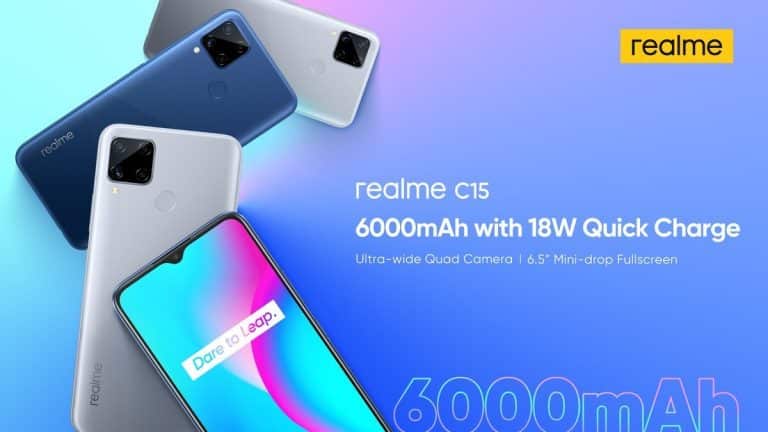 Realme C15 launched with 6,000mAh battery, quad camera, and Helio G35 processor