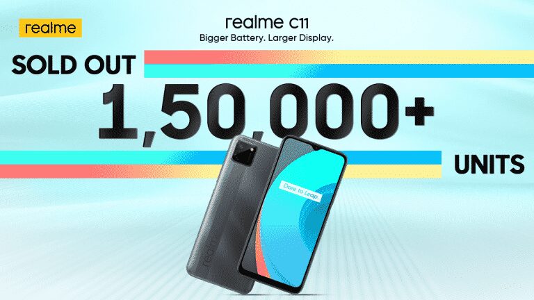 Realme sold over 150K Realme C11 units within just 2 minutes of its first sale
