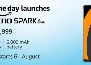 Tecno Spark 6 Air launched with 7-inch display, Dual front flash, 6,000mAh battery and more at just Rs.7,999