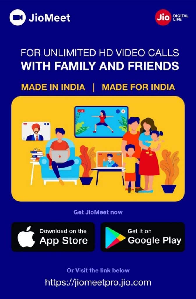 Reliance Jio brings a new Zoom alternative - JioMeet app with support up to 100 people at once