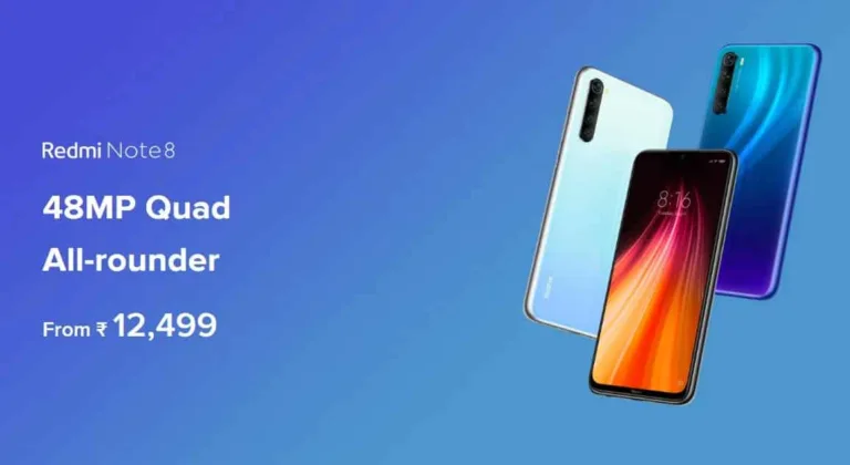Redmi Note 8 (4GB/64GB) variant's price increased for the fourth time, now costs ₹12,499