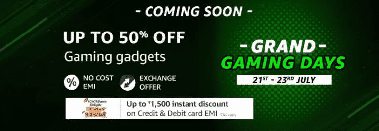 Amazon’s Grand Gaming Days are back with up to 50% off on Gaming gadgets