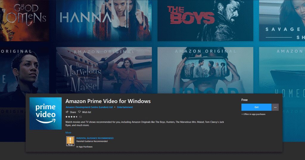 Amazon Prime Video app makes its way to Windows 10 via Microsoft Store