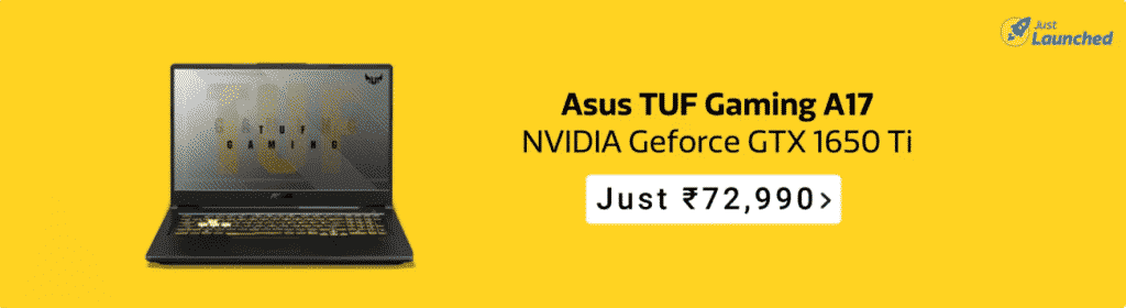 Asus TUF Gaming A17 laptop now available on Flipkart for ₹72,990