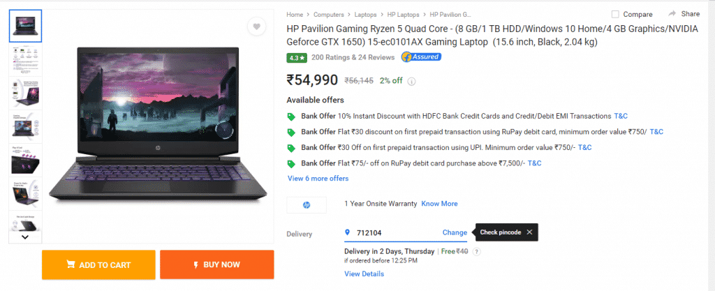 Best Gaming Laptop deals on Flipkart's Laptop Bonanza Sale