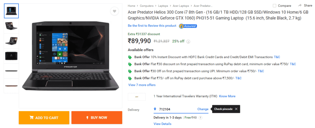 Best Gaming Laptop deals on Flipkart's Laptop Bonanza Sale