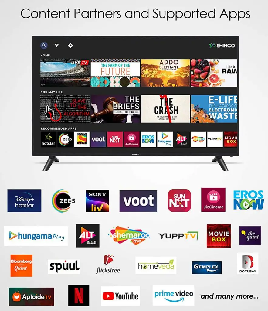 Shinco launches S43UQLS 4K HDR LED Smart TV in India at just Rs. 20,999 2 Shinco S43UQLS 4K HDR LED Smart TV 3_TechnoSports.co.in