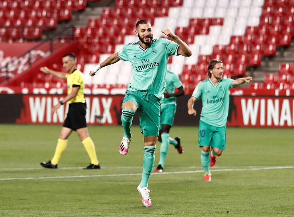 benzema 1 Real Madrid only a win away from lifting the LaLiga trophy