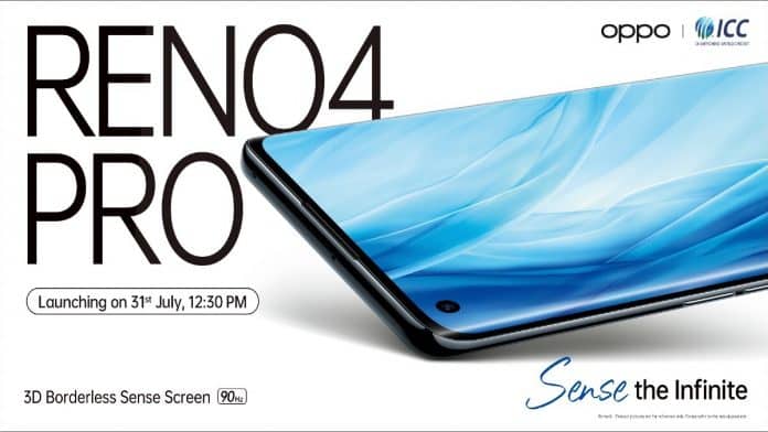 Oppo Reno 4 Pro will launch in India on July 31 Oppo Reno 4 Pro will launch in India on July 31