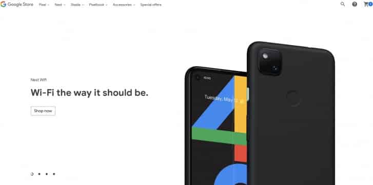 gsmarena 001 6 Google Pixel 4a render accidentally shows off on Official Company Store