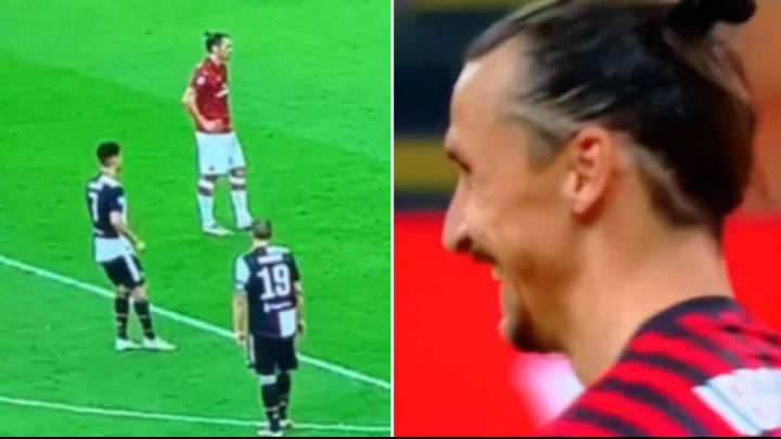 ibrahimovic ronaldo 1 Ibrahimovic laughed at Ronaldo after scoring the penalty as AC Milan comes out on top of Juventus