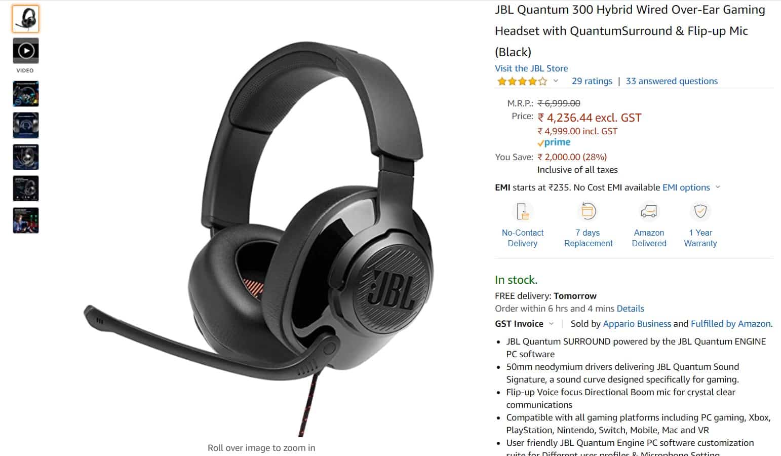 jbl quantum 300 gaming headset