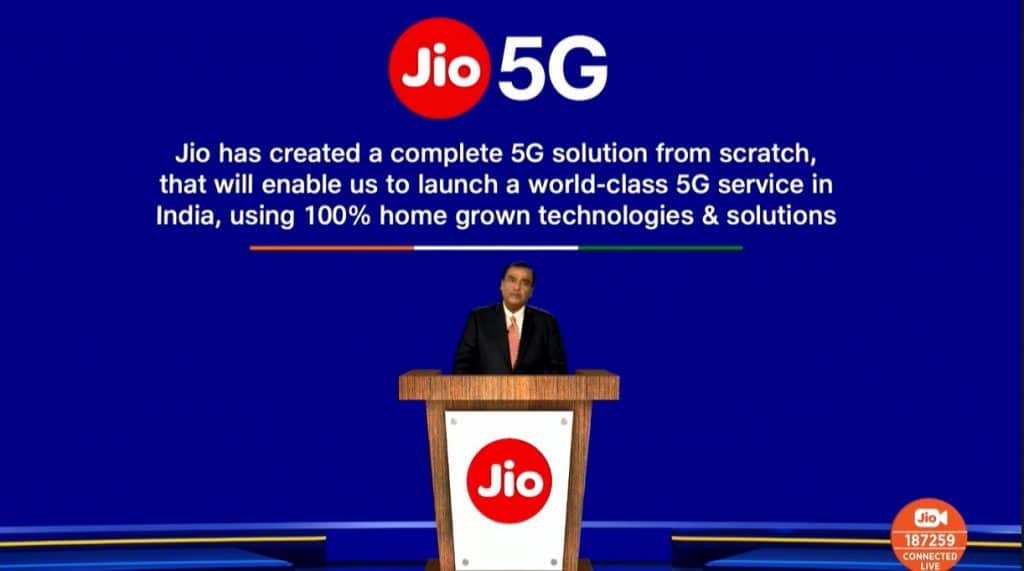 Reliance Jio announces India's own 5G network, will arrive as early as 2021