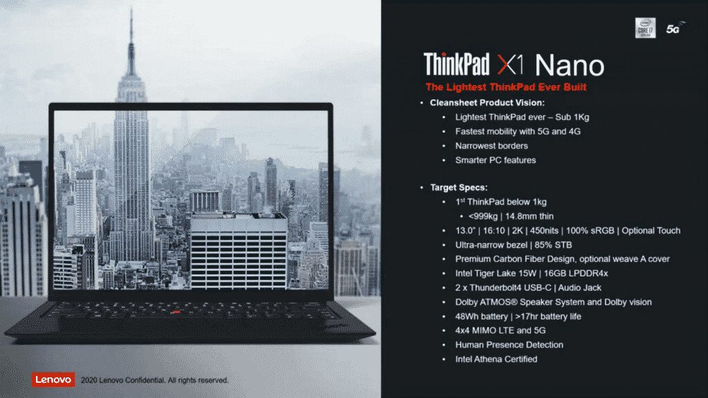lenovothinkpadx1nano 2 Lenovo ThinkPad X1 Nano with 16:10 display & 5G leaked