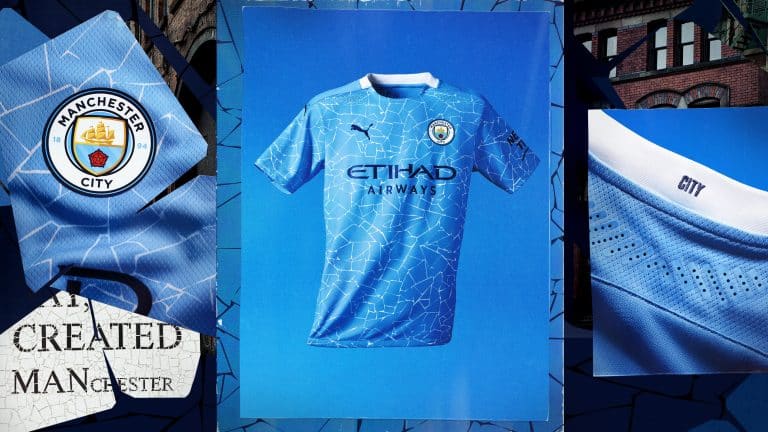 Manchester City unveil their new 2020-21 home kit