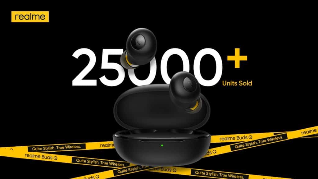 Realme makes a record: Over 25,000 units of Realme Buds Q TWS earbuds sold on the first sale