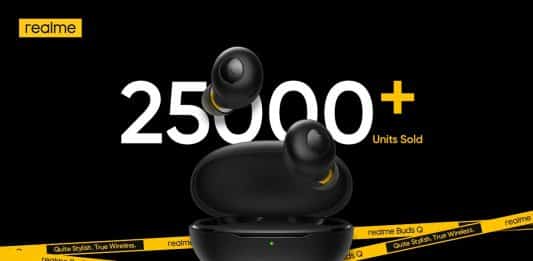 Realme makes a record: Over 25,000 units of Realme Buds Q TWS earbuds sold on the first sale