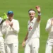 MANCHESTER, ENGLAND - JULY 28: Stuart Broad of England celebrates after taking the wicket of Kraigg Brathwaite of West Indies for his 500th Test Wicket during Day Five of the Ruth Strauss Foundation Test, the Third Test in the #RaiseTheBat Series match between England and the West Indies at Emirates Old Trafford on July 28, 2020 in Manchester, England. (Photo by Gareth Copley/Getty Images for ECB)