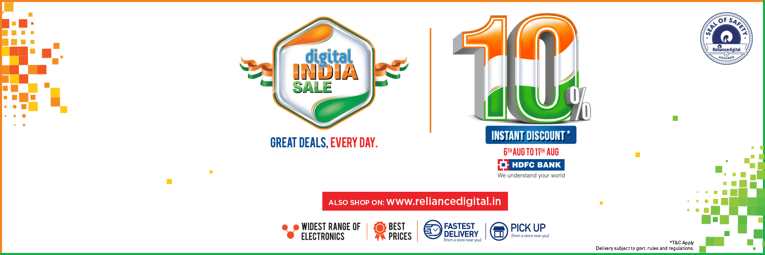 Digital India Sale is back at Reliance Digital with best deals on the widest range of electronics