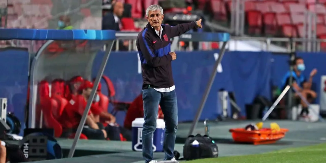 Quique Setién admits the game against Bayern to be a very tough defeat & his future is at stake
