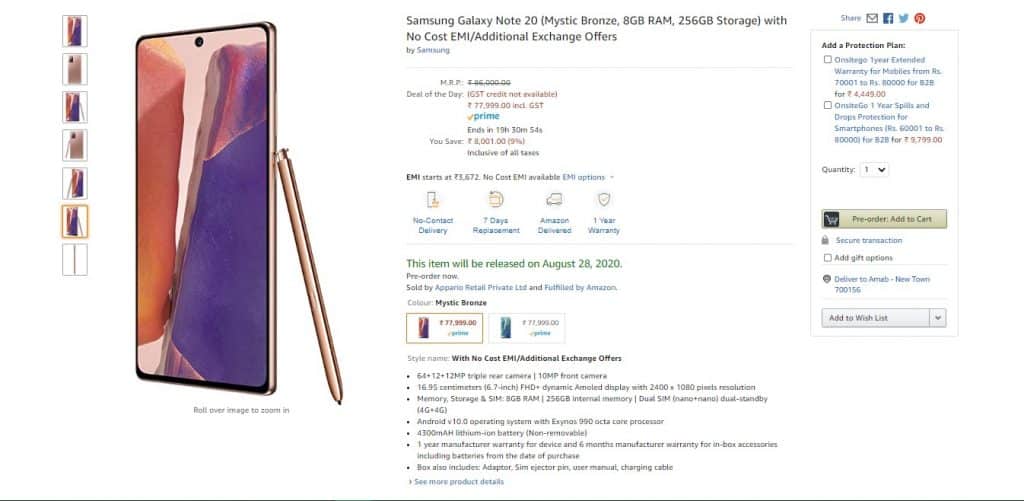 Annotation 2020 08 08 042614 Samsung Galaxy Note 20 and Note 20 Ultra 5G will be released in India on August 28 via Amazon