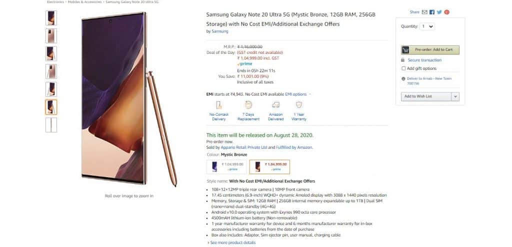 Annotation 2020 08 08 183455 Samsung Galaxy Note 20 and Note 20 Ultra 5G will be released in India on August 28 via Amazon