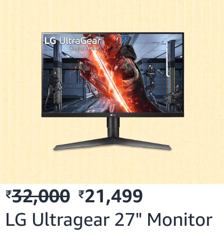 LG launches the 27-inch UltraGear gaming monitor to be available for ₹ 21,499 on Amazon Prime Day