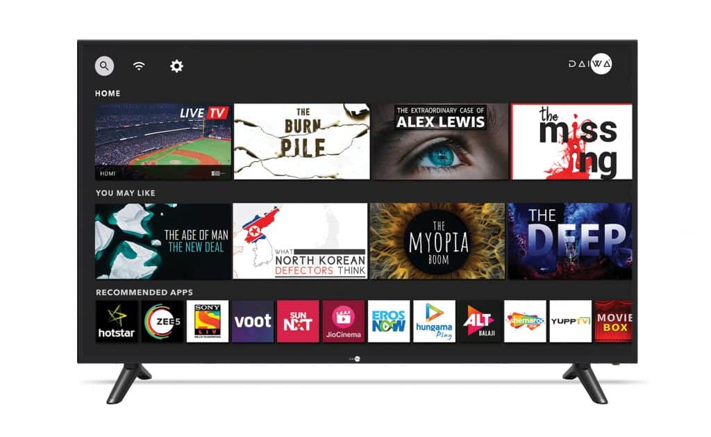 Indian Brand Daiwa launches its ‘Make in India’ Ultra 4K Android TVs with HDR10 support in India