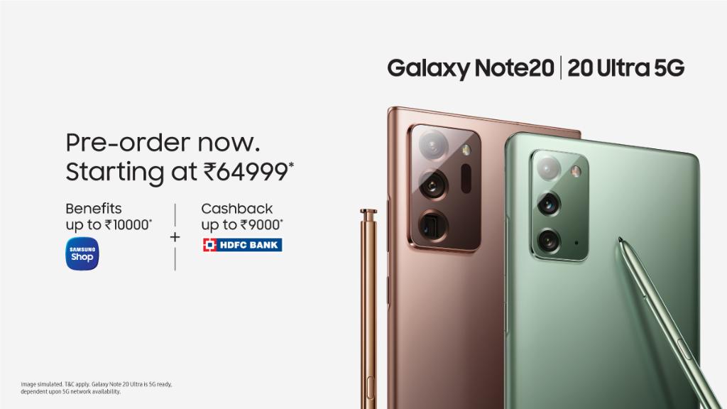Samsung Galaxy Note 20 and Note 20 Ultra 5G will be released in India on August 28 via Amazon