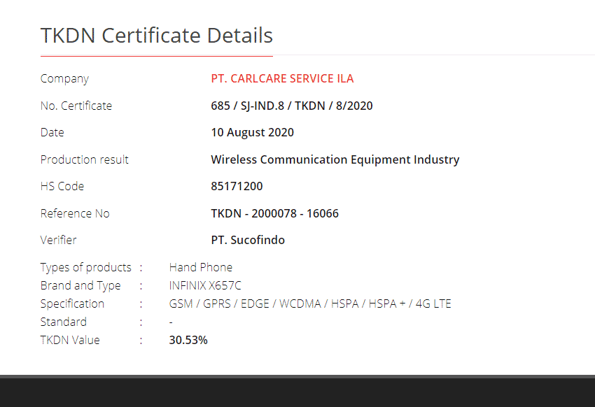 EfCtSigUMAEEMaI Infinix Zero 8 and X657C receives the TKDN certification