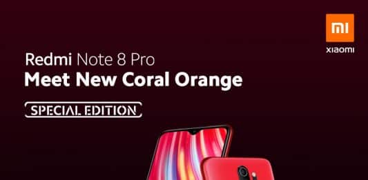 Redmi Note 8 Pro Coral Orange is a special edition colour by Xiaomi India