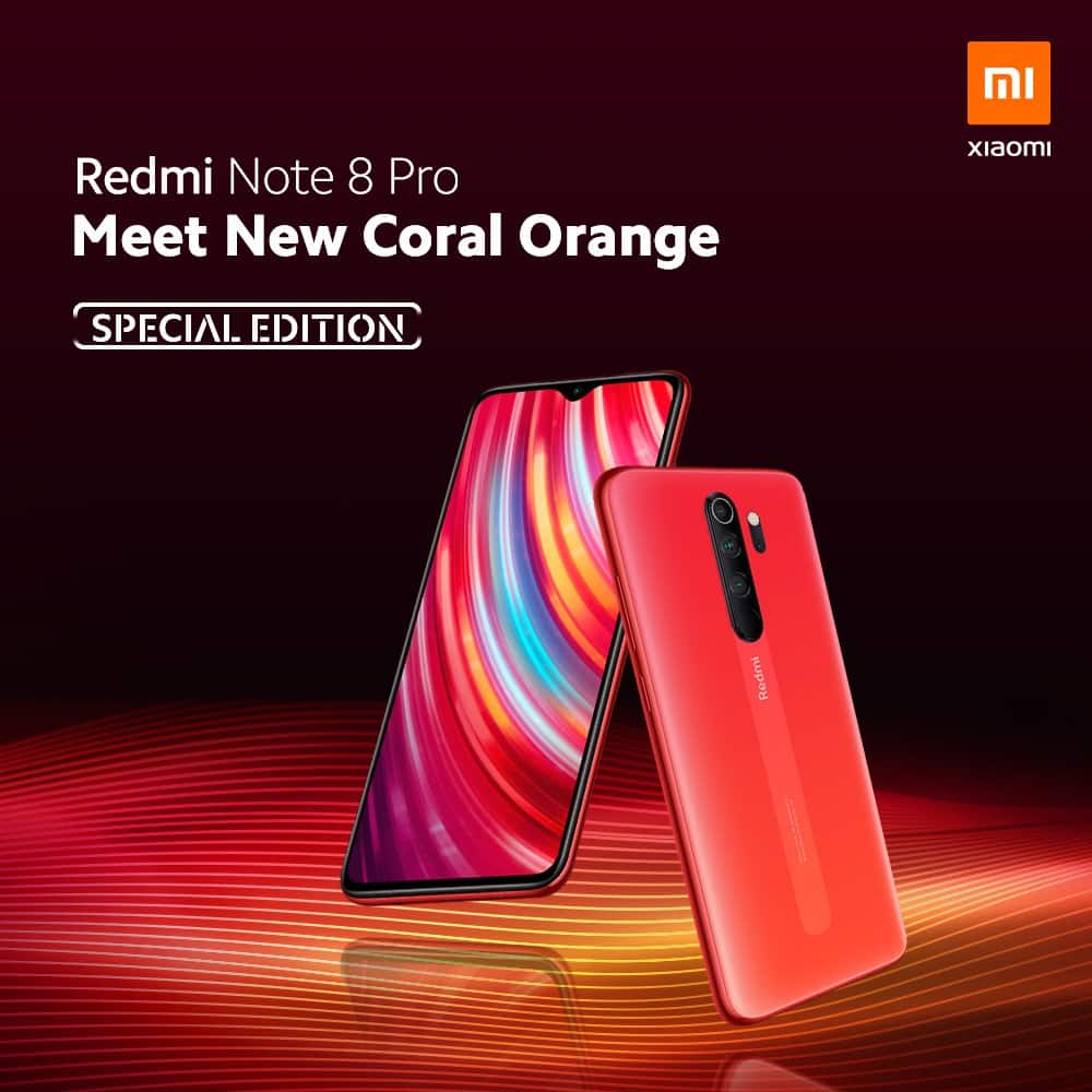 EfEcK aUcAEYIKP 1 Redmi Note 8 Pro Coral Orange is a special edition colour by Xiaomi India