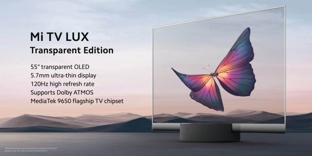 EfJRHqjU8AMSkIn 1 Mi TV LUX OLED Transparent Edition launched today and is the first of its kind