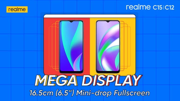 Realme C12 and Realme C15 will have 6.5-inch Mini-drop Fullscreen display