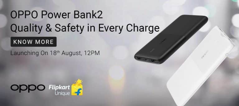 Oppo Power Bank 2 with 10,000mAh capacity launched in India at Rs.1,299