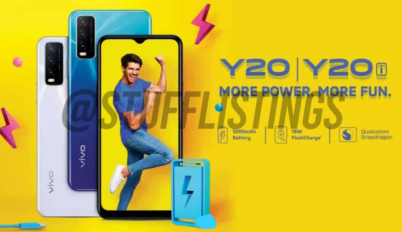 Vivo Y20 and Y20i launching in India soon, Image and Specifications revealed