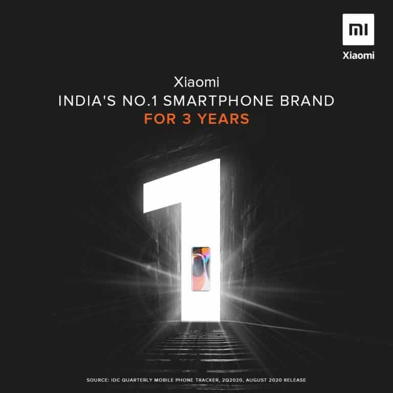 Xiaomi becomes the top smartphone brand in India for 3 years now
