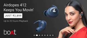 boAt Airdopes 412 TWS earbuds launched via Flipkart at ₹2,899